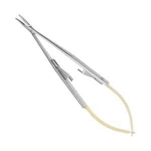 Needle Holder castroviejo curved/f. handle 18,0cm t/c