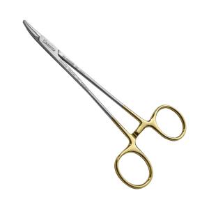 Needle Holder crile-wood 15,0cm curved t/c