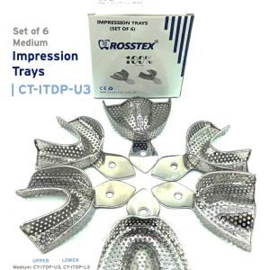 Impression Trays dentulous perforated upper (SET OF 6) MEDIUM