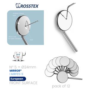 Dental Mirrors #5 Front Surface (Pack of 12)