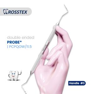 Probe fig. thin williams/screening probe with handle no. 3 double ended