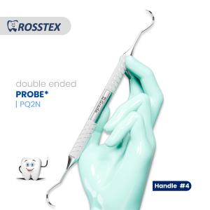 Periodontal Probe Double Ended Fig. Q2N with handle no. 4