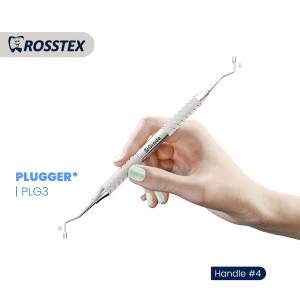 Plugger/Condenser 2.4mm to 2.7mm serrated fig. 3 with handle no. 4