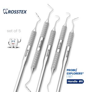 Probe/Explorer Set with handle no. 6 (pack of 5)