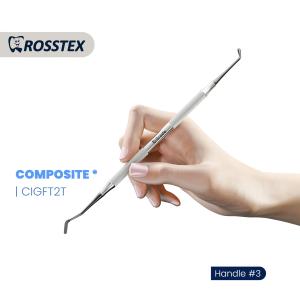Composite Instrument goldstein flexi-thin fig. 2 titanium nitride coating with handle no. 3 