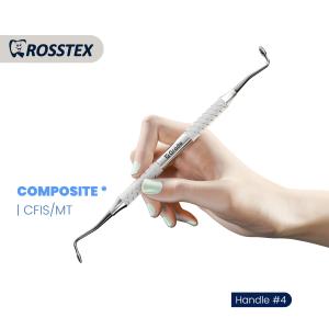 Composite Instrument fig. small/medium contact forming titanium nitride coating with handle no. 4 
