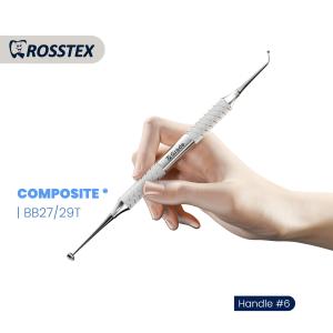 Composite Instrument burnisher titanium nitride coating fig. 27/29 with handle no. 6