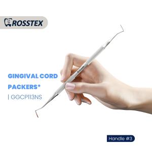 Gingival Cord Packers non-serrated fig. 113 with handle no. 3 