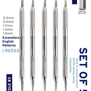 English Excavators Kit with handle no. 6 (pack of 5)