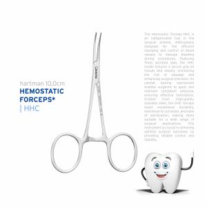 Forceps hartman 10,0cm curved