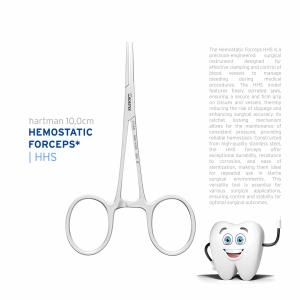 Forceps hartman 10,0cm straight 