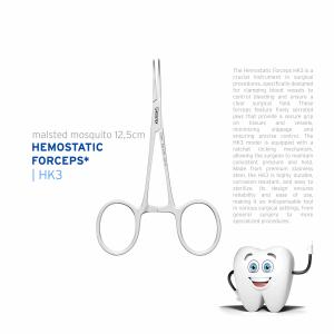 Forceps halsted mosquito 12,0cm 1x2 curved