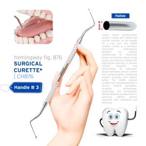 Hemingway Surgical Curette fig. 876 with handle no. 3