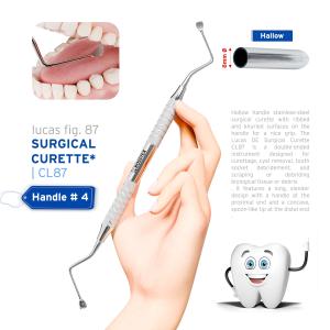 Lucas Surgical Curette fig. 87 with handle no.4