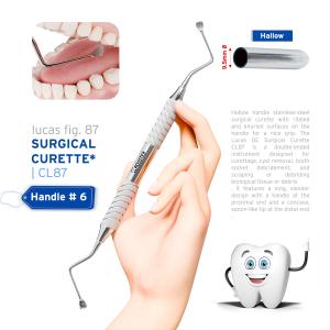 Lucas Surgical Curette fig. 87 with handle no.6