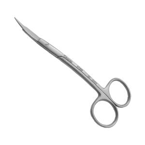 Scissors goldmann-fox 13,0cm d. curved/serrated