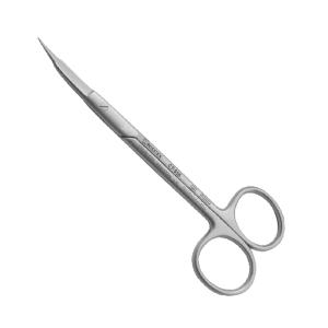 Scissors goldmann-fox 13,0cm curved/serrated
